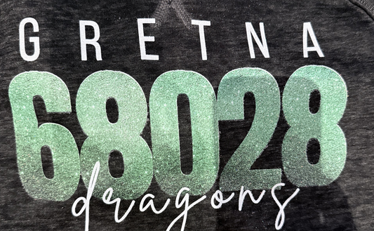 Gretna Zip Code-Glitter Gretna Dragons