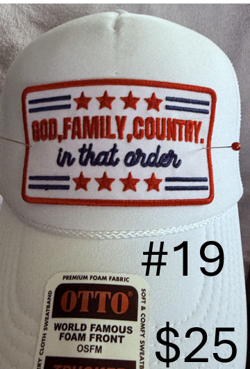 4th of July USA Hats